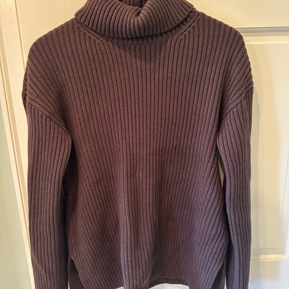 & Other Stories Ribbed Cowl Neck Sweater - Brown